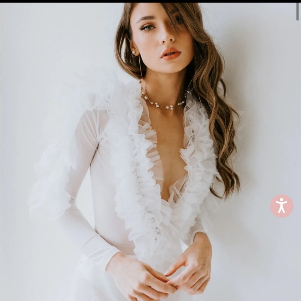 Untamed Petals Holly Ruffle Mesh Bodysuit